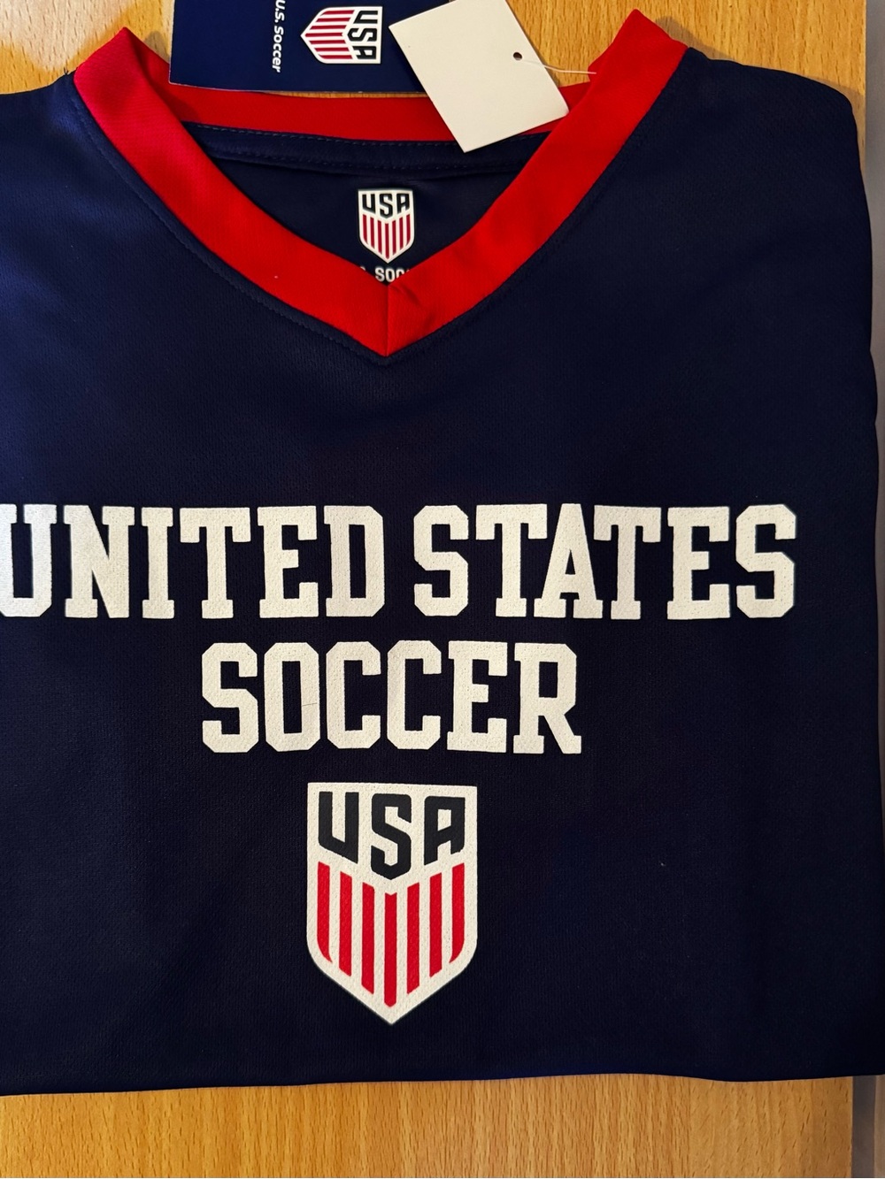 Youth USA Soccer Tee in Navy and Red - United States Soccer